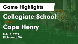 Collegiate School vs Cape Henry Game Highlights - Feb. 5, 2022