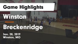 Winston  vs Breckenridge  Game Highlights - Jan. 28, 2019