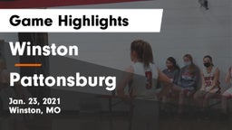 Winston  vs Pattonsburg  Game Highlights - Jan. 23, 2021