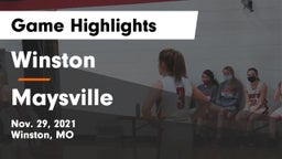 Winston  vs Maysville  Game Highlights - Nov. 29, 2021