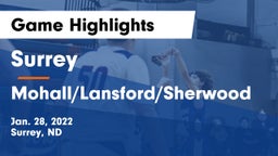 Surrey  vs Mohall/Lansford/Sherwood  Game Highlights - Jan. 28, 2022