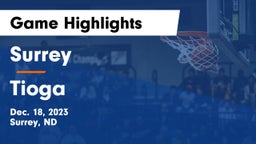 Surrey  vs Tioga  Game Highlights - Dec. 18, 2023