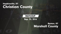 Matchup: Christian County vs. Marshall County  2016