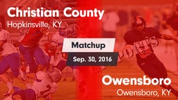 Matchup: Christian County vs. Owensboro  2016