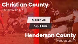 Matchup: Christian County vs. Henderson County  2017