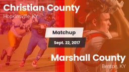 Matchup: Christian County vs. Marshall County  2017