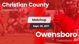 Matchup: Christian County vs. Owensboro  2017