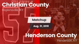 Matchup: Christian County vs. Henderson County  2018
