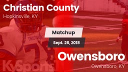 Matchup: Christian County vs. Owensboro  2018