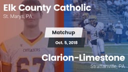 Matchup: Elk County Catholic vs. Clarion-Limestone  2018