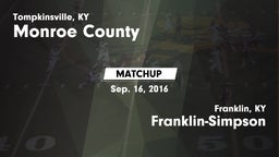 Matchup: Monroe County vs. Franklin-Simpson  2016