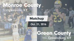 Matchup: Monroe County vs. Green County  2016