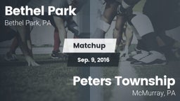 Matchup: Bethel Park vs. Peters Township  2016
