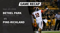 Recap: Bethel Park  vs. Pine-Richland  2016