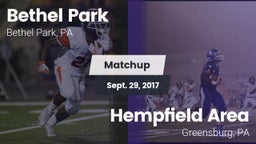 Matchup: Bethel Park vs. Hempfield Area  2017