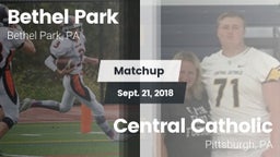Matchup: Bethel Park vs. Central Catholic  2018