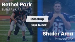 Matchup: Bethel Park vs. Shaler Area  2019