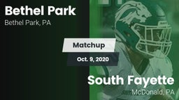 Matchup: Bethel Park vs. South Fayette  2020