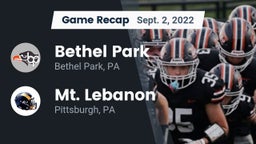 Recap: Bethel Park  vs. Mt. Lebanon  2022