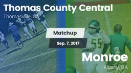 Matchup: Thomas County Centra vs. Monroe  2017