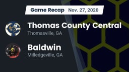Recap: Thomas County Central  vs. Baldwin  2020