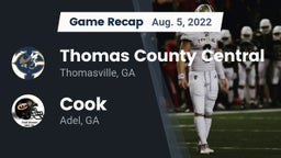 Recap: Thomas County Central  vs. Cook  2022