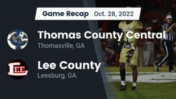 Recap: Thomas County Central  vs. Lee County  2022