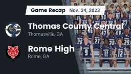 Recap: Thomas County Central  vs. Rome High 2023