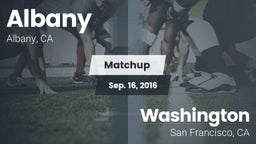 Matchup: Albany vs. Washington  2016