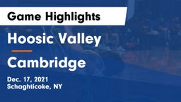 Hoosic Valley  vs Cambridge  Game Highlights - Dec. 17, 2021