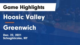 Hoosic Valley  vs Greenwich  Game Highlights - Dec. 22, 2021