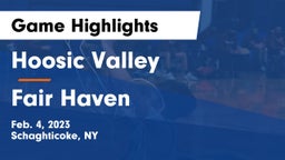 Hoosic Valley  vs Fair Haven  Game Highlights - Feb. 4, 2023