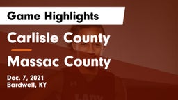 Carlisle County  vs Massac County  Game Highlights - Dec. 7, 2021