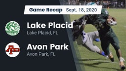 Recap: Lake Placid  vs. Avon Park  2020
