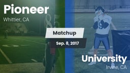 Matchup: Pioneer vs. University  2017