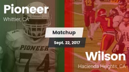 Matchup: Pioneer vs. Wilson  2017