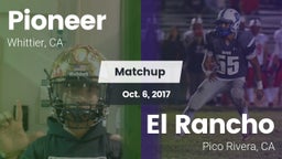 Matchup: Pioneer vs. El Rancho  2017