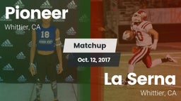Matchup: Pioneer vs. La Serna  2017