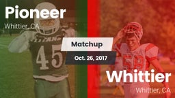 Matchup: Pioneer vs. Whittier  2017