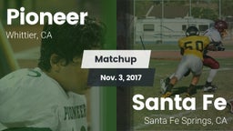 Matchup: Pioneer vs. Santa Fe  2017