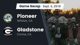 Recap: Pioneer  vs. Gladstone  2018