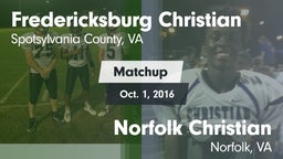 Matchup: Fredericksburg Chris vs. Norfolk Christian  2016