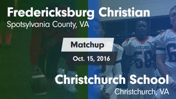 Matchup: Fredericksburg Chris vs. Christchurch School 2016