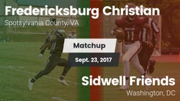 Matchup: Fredericksburg Chris vs. Sidwell Friends  2017