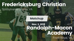 Matchup: Fredericksburg Chris vs. Randolph-Macon Academy  2018