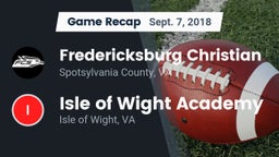 Recap: Fredericksburg Christian  vs. Isle of Wight Academy  2018