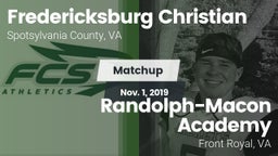 Matchup: Fredericksburg Chris vs. Randolph-Macon Academy  2019