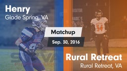 Matchup: Henry vs. Rural Retreat  2016