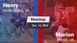 Matchup: Henry vs. Marion  2016