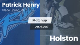 Matchup: Patrick Henry High vs. Holston  2017